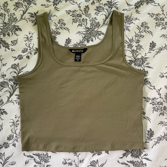 Athleta Signature Rib Square Neck Crop Tank - Picture 3 of 6